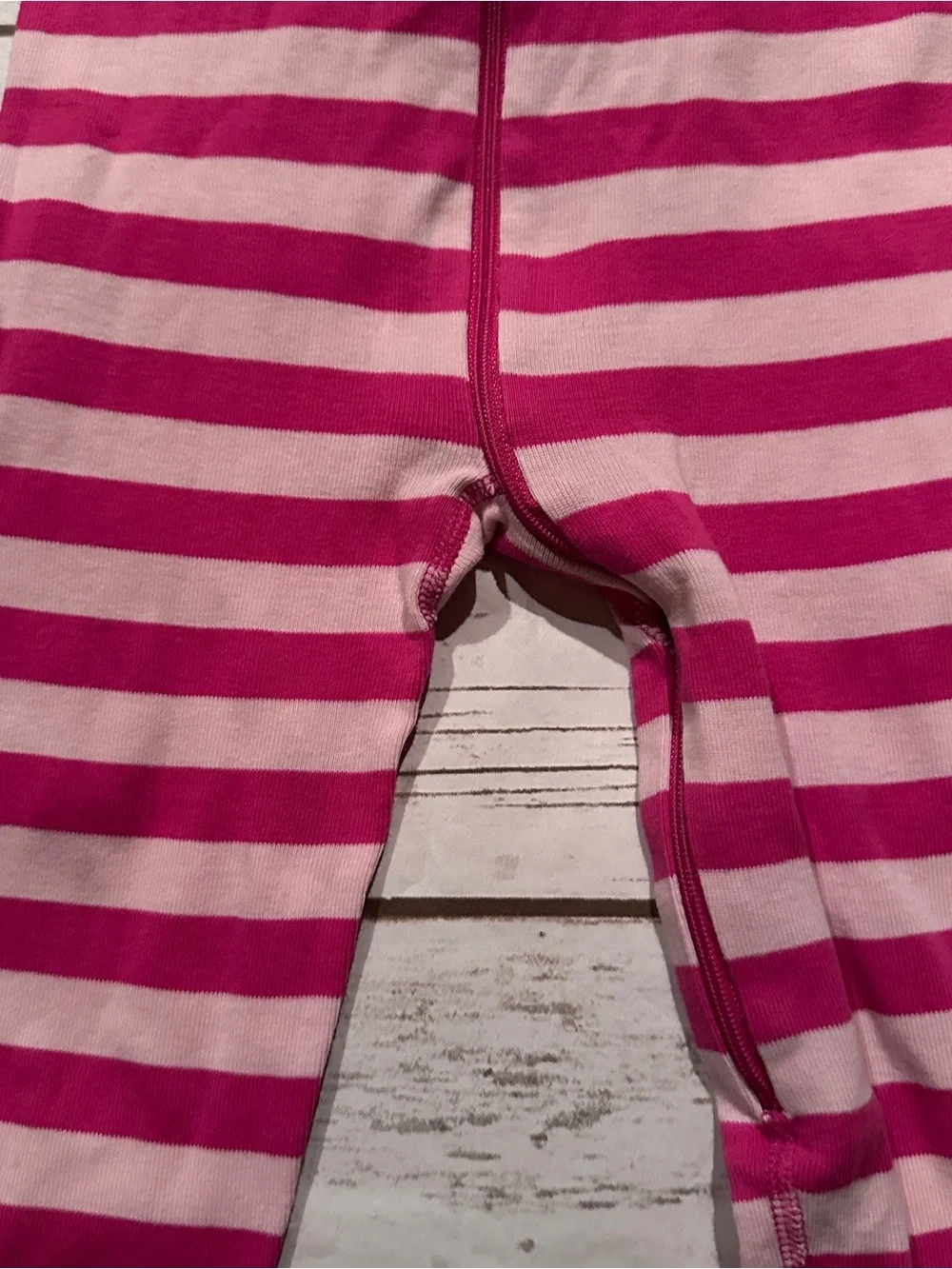Hanna Andersson pink striped sleeper 90 fair stains